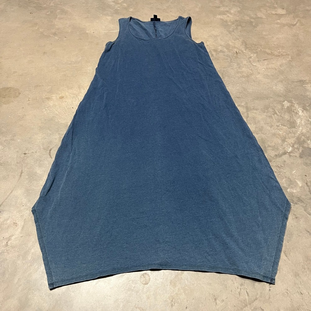 Pure Jill Indigo Blue Cotton Sleeveless Lantern Maxi Dress XS KDR092541